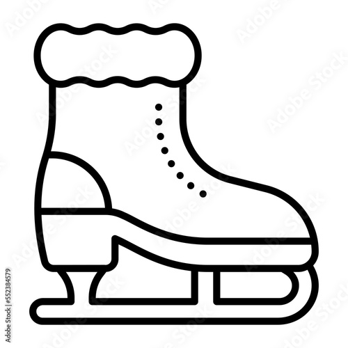 A handy vector icon of skating boot in trendy style
