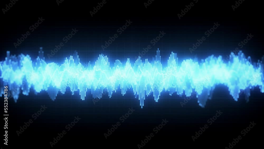 Digital Audio Spectrum Graphic Equalizer Background Loop/ 4k animation of an abstract background with noise graphic design equalizer for vj loops