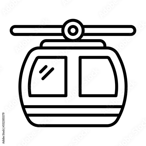A beautiful vector design of funicular, cable car icon