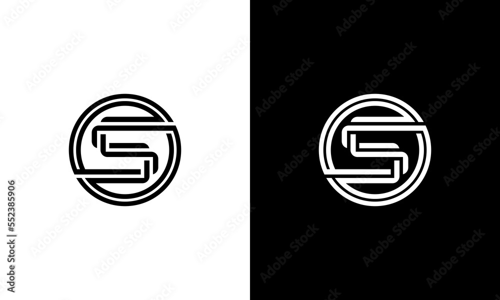 letter symbol s circle line art modern logo Stock Vector | Adobe Stock