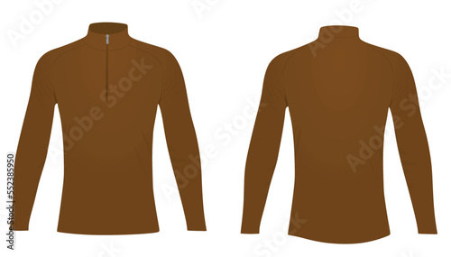 Brown top sweatshirt. vector illustration 