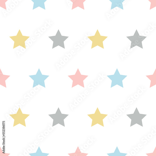 seamless pattern of multi-colored stars