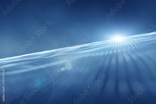 Futuristic modern digital cyber space network with glowing light. illustrated augumented copy space background.