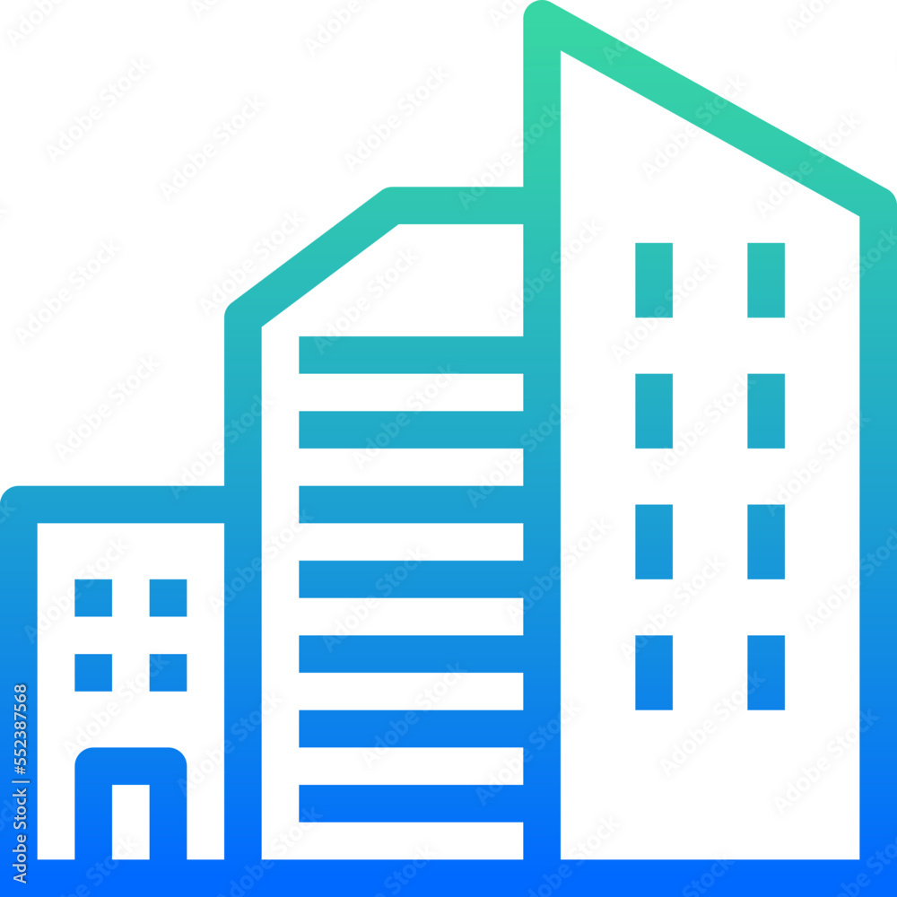 Office building icon for website, application, printing, poster design