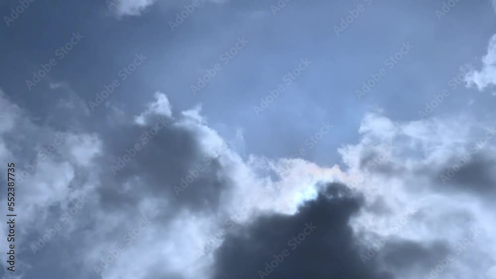 A Calming Peaceful Blue Sky with Floating White Cloud in Nature and Relaxing A Calming Peaceful Blue Sky with Floating White Cloud in Nature and Relaxing