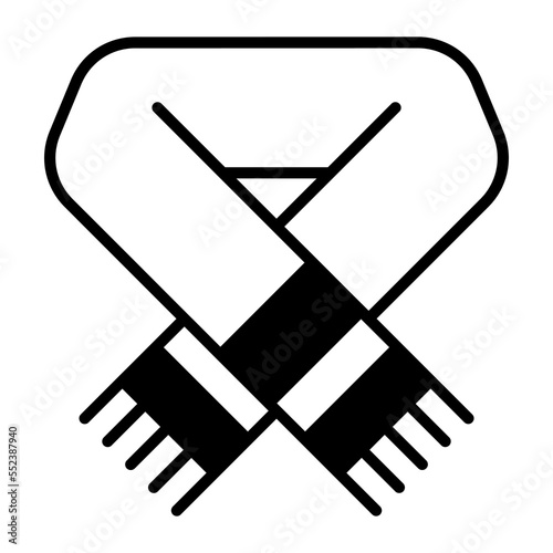 Muffler vector icon of neck accessory