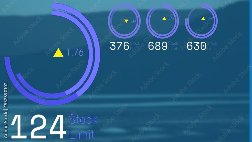 Animation of data processing over landscape Animation of data processing over landscape