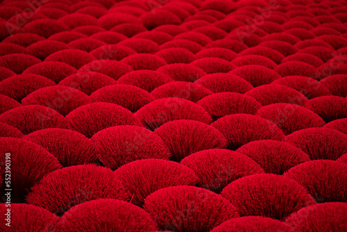 Large Field of Red Incense Sticks, Quang Phu Cau Vietnam