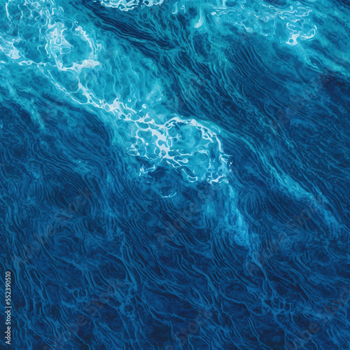 blue water background with many ripples created by generative ai © lndstock
