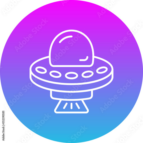 Ufo Gradient Circle Line Inverted Icon