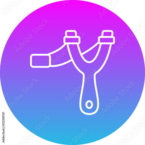 Slingshot Gradient Circle Line Inverted Icon