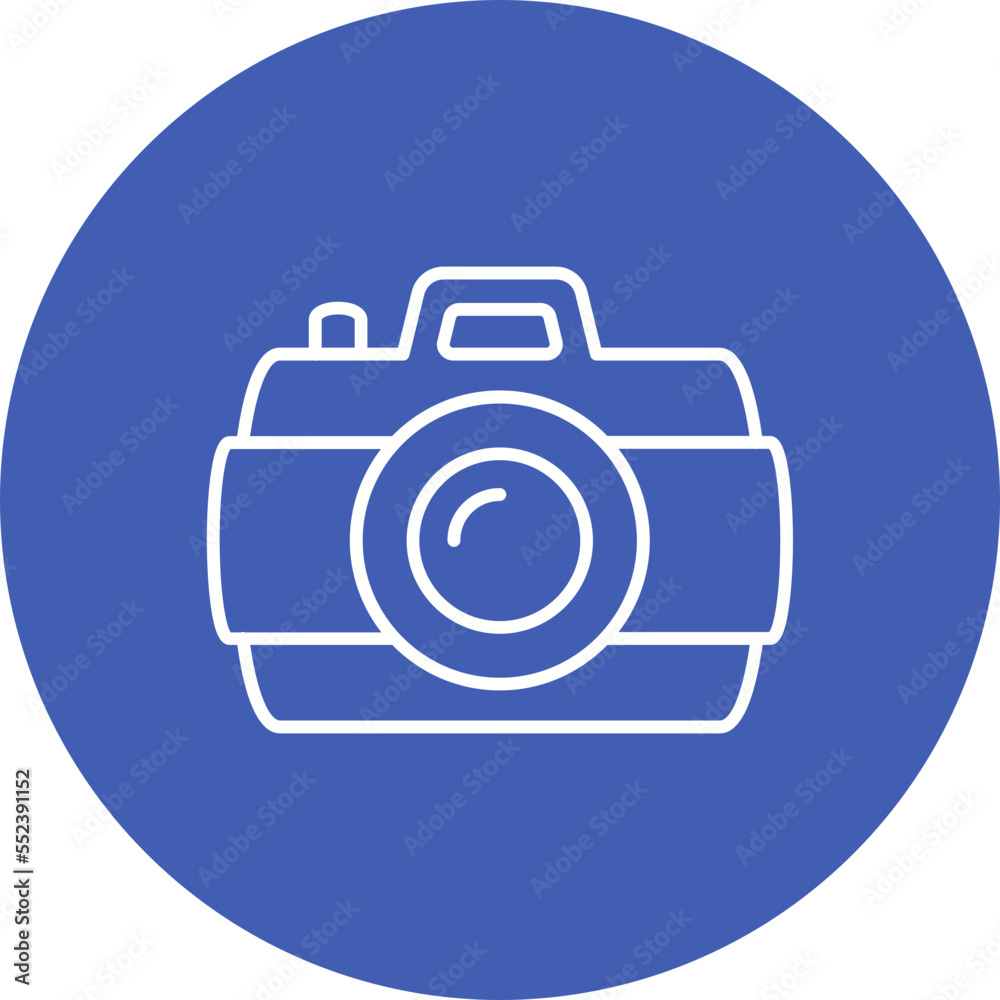 Camera Multicolor Circle Line Inverted Icon Camera Multicolor Circle Line Inverted Icon