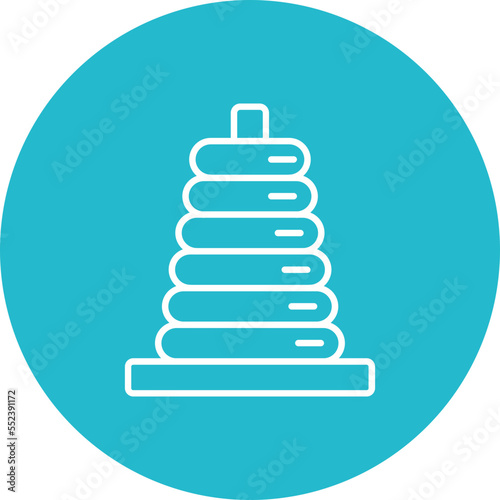 Stacker Multicolor Circle Line Inverted Icon