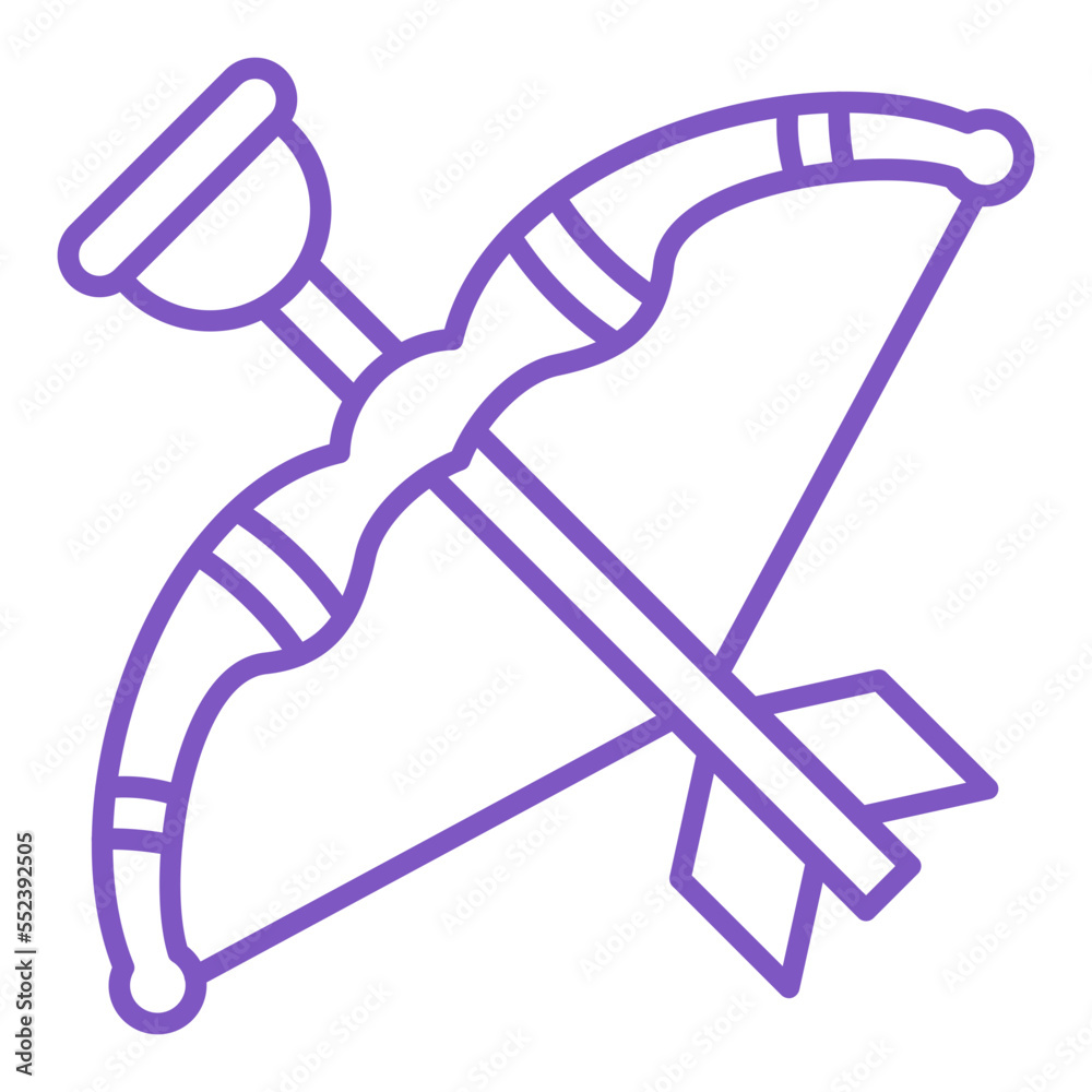 Archery Multicolor Line Icon Archery Multicolor Line Icon
