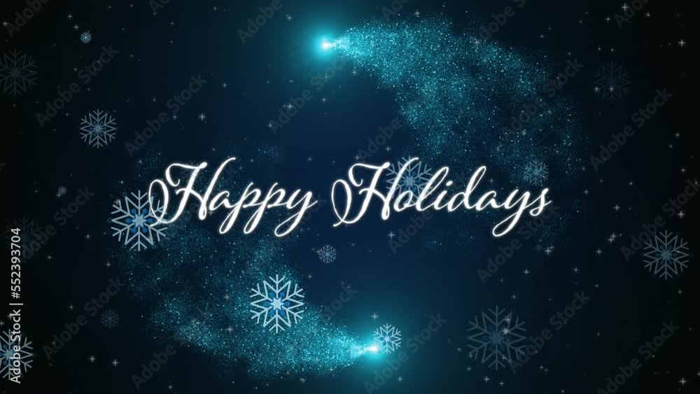 Animation of snow falling over christmas greetings text Animation of snow falling over christmas greetings text
