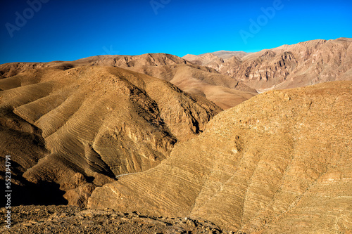 The Atlas Mountains near the Todra Gorge  Morocco.
