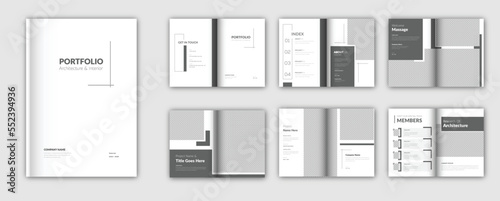 Architecture Portfolio Template, Creative Interiors Design Presentation Template.