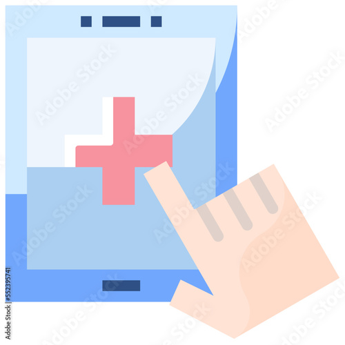 Fototapeta Naklejka Na Ścianę i Meble -  Medical digital tablet icon