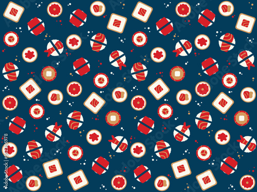 chinese new year asian food latin american pattern background seamless ornament menu japanese china