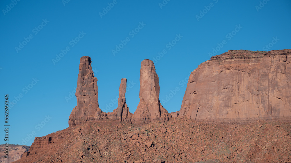 The three Sisters in monument valley