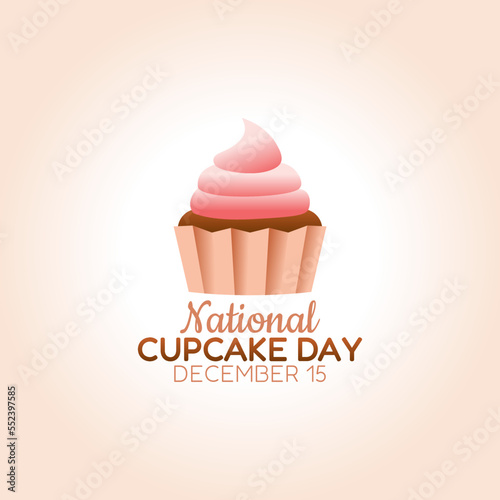 vector graphic of national cupcake day good for national cupcake day celebration. flat design. flyer design.flat illustration.