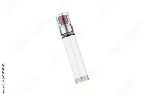 cosmetic spray bottle mockup isolated on white background. 3d illustration