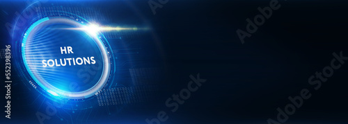 Business, Technology, Internet and network concept. HR Solutions.  3d illustration
