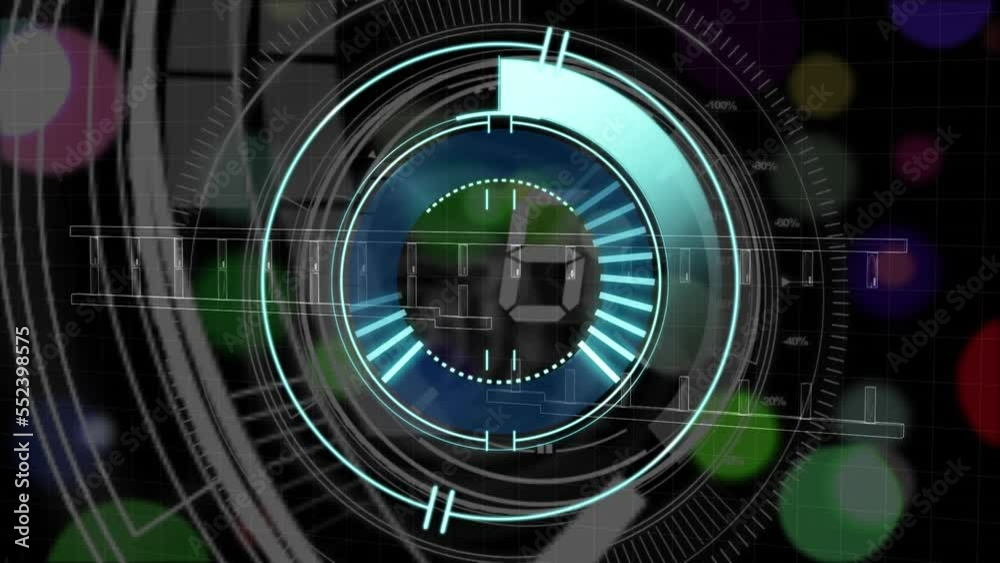 Animation of data processing over spots