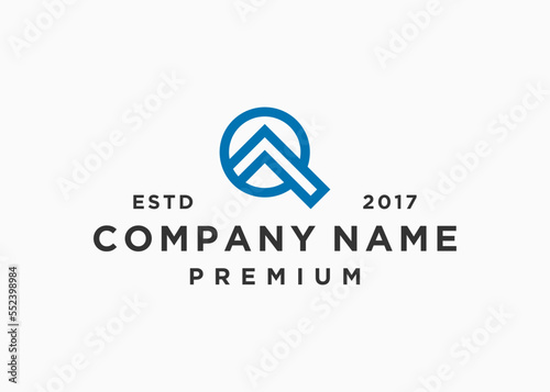 initials letter q logo design vector illustration template