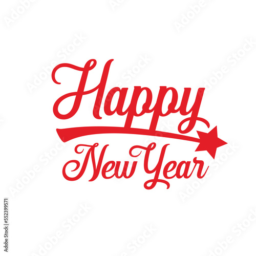Happy New Year sign lettering