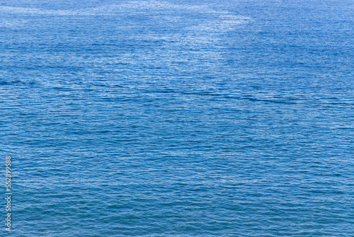 Sea surface water wave pattern in blue color