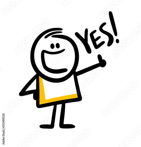 The positive boy gives a thumbs up and agrees.