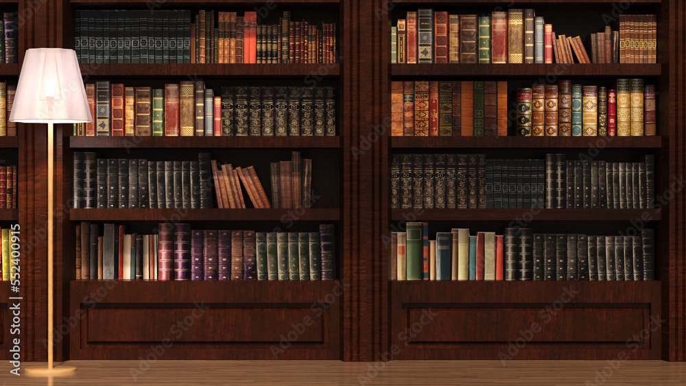 オンラインミーティング用背景 テレビ会議背景用 ZOOM会議背景用 CG 部屋 ラウンジ 本棚 書斎 video conferencing for using in video conference and as a zoom background.