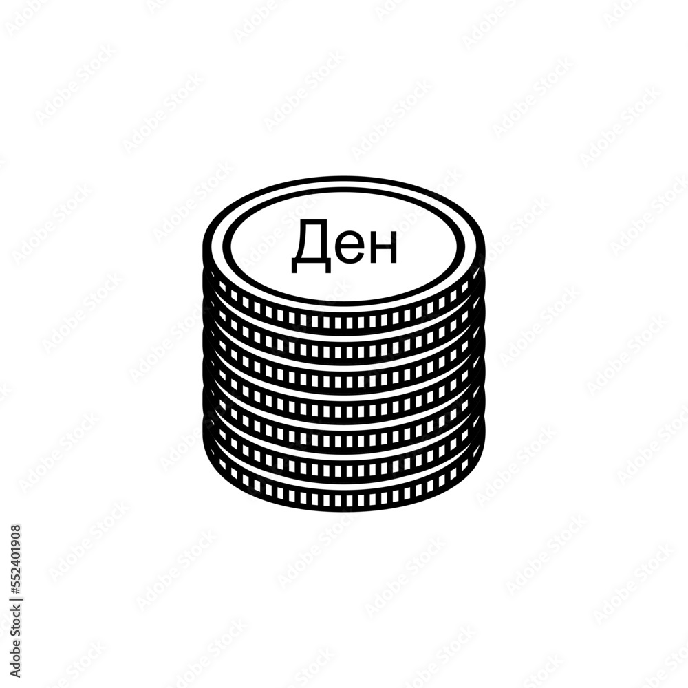 Macedonia Currency Icon Symbol, Macedonian Denar, MKD Sign. Vector Illustration Macedonia Currency Icon Symbol, Macedonian Denar, MKD Sign. Vector Illustration