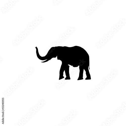 Elephant icon. Simple style safari travel agency big sale poster background symbol. brand logo design element. t-shirt printing. vector for sticker. © Image