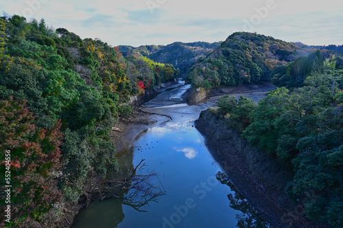 Lake Mishima in late fall, Chiba, Japan photo