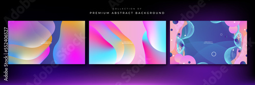 Abstract neon gradient background with retro cyber punk 70s 80s 90s old cyberpunk style
