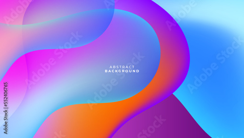 abstract neon gradient 3d fluid liquid blob background