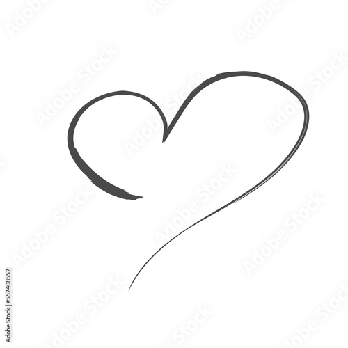 heart drawn on a white background