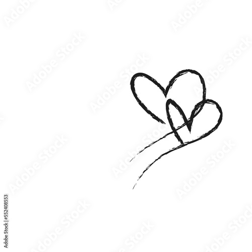 heart drawn on a white background