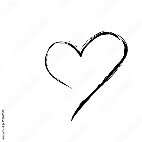 heart drawn on a white background