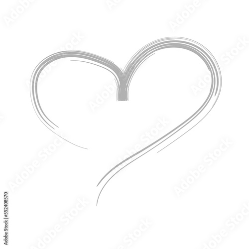 heart drawn on a white background