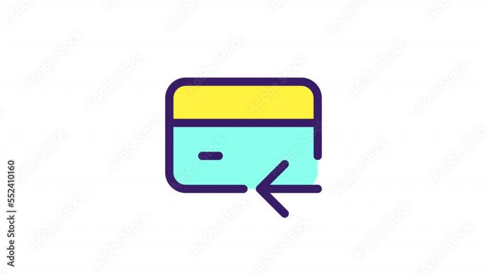 Animated cashback color ui icon. Credit card transaction. Electronic money. Seamless loop HD video with alpha channel on transparent background. Simple filled line RGB pictogram animation Animated cashback color ui icon. Credit card transaction. Electronic money. Seamless loop HD video with alpha channel on transparent background. Simple filled line RGB pictogram animation