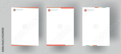 Set of Modern Business Letterhead Design Template, Abstract Design, Corporate Business - Letterhead Template, Multipurpose, elegant concept - Vector EPS file
