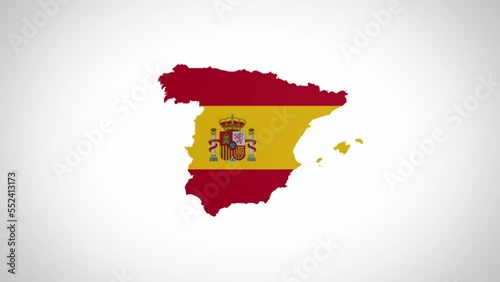 3D Disk with Spain Map Intro