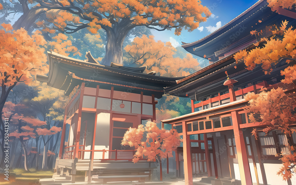 Anime Temple HD Wallpaper by 加茂nasus
