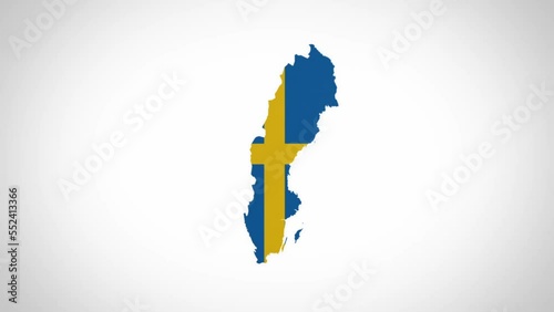 3D Disk with Sweden Map Intro