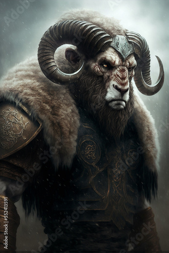 Anthropomorphic animal god of war character art (ID: 552413591)