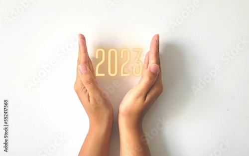 hand happy new year 2023 photo