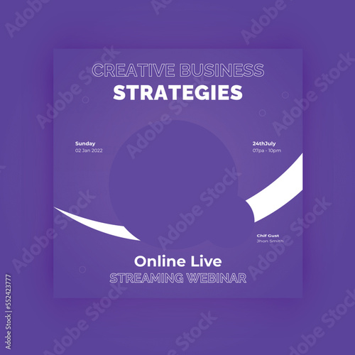 Business Conference Concept Banner Post Design Template  Template photo